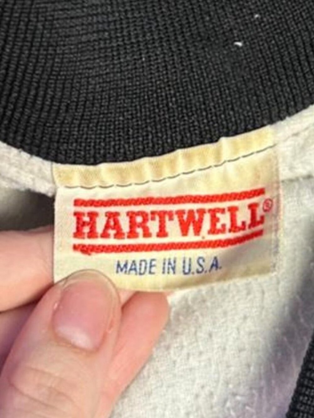 Vintage Hartwell Continental black satin varsity jacket - Picture 3 of 4